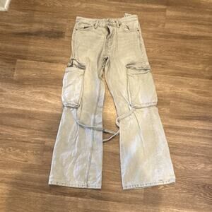 Zara Faded Gray Gabby Jeans Size 4